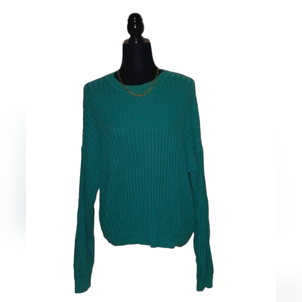FOREVER 21 + Teal dolman sleeve sweater size 2X
